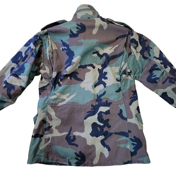 Military Camouflage S Field Jacket Coat Grunge Gorpcore Vintage Cold Weather - Picture 4 of 11
